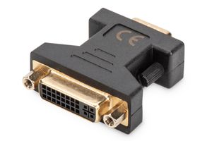 Digitus AK-320505-000-S DVI / VGA Adapter [1x DVI-bus 24+5-polig - 1x VGA-stekker] Zwart