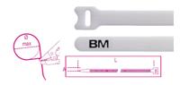 Beta Bmbv2319-Klittenband Kabelbinders, Wit - BMBV2319