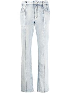 MARANT ÉTOILE jean droit à détails de coutures - Bleu