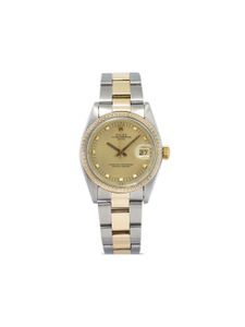 Rolex montre Oyster Perpetual Date 34 mm pre-owned - Or