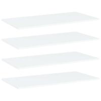 Wandschappen 4 st 80x40x1,5 cm bewerkt hout wit - thumbnail