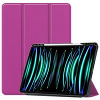 Basey iPad Pro 2021 (11 inch) Hoesje Kunstleer Hoes Case Cover -Paars - thumbnail