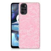 Motorola Moto G22 | TPU Case | White Flowers