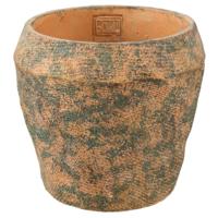 PTMD bloempot lourdes geel/groen 19 cm | 8 stuks