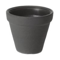 Plantenpot/bloempot Classic Garden - buiten/binnen - kunststof - antraciet - D25 x H26 cm