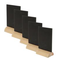 Bruiloft Naam/plaats kaartjes - 20x - krijtbordjes - 8 x 6 cm - diner tafelschikking