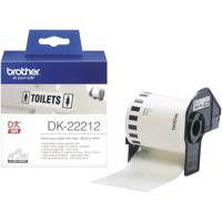 Brother DK-22212 Rol met etiketten 62 x 15.24 mm Folie Wit 1 stuk(s) Permanent hechtend DK22212 Universele etiketten - thumbnail