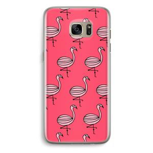 Flamingo: Samsung Galaxy S7 Edge Transparant Hoesje