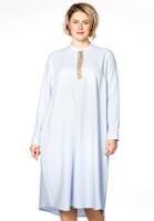 Yoek Blouse stone placket | Blauw | Maat S