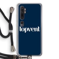 Topvent Navy: Xiaomi Mi Note 10 Transparant Hoesje met koord