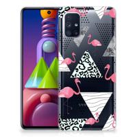 Samsung Galaxy M51 | TPU Hoesje | Flamingo Triangle