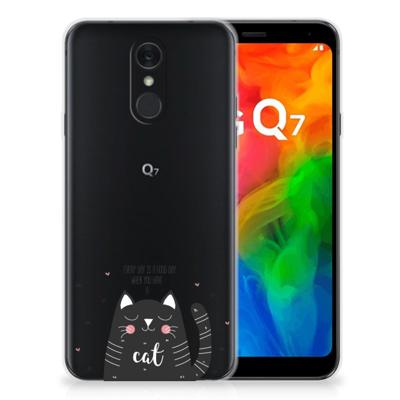 LG Q7 Telefoonhoesje met Naam Cat Good Day LG Q7 Telefoonhoesje met Naam Cat Good Day