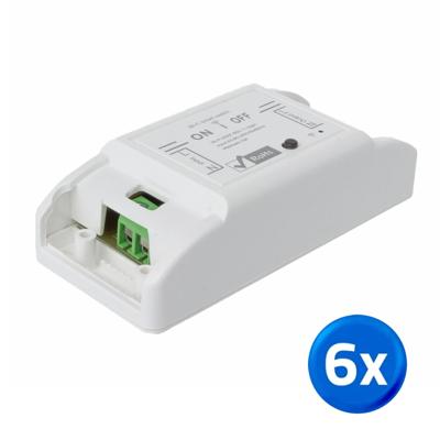 Slimme wifi schakelaar - 10A - 2200W - Set van 6 Slimme wifi schakelaar - 10A - 2200W - Set van 6