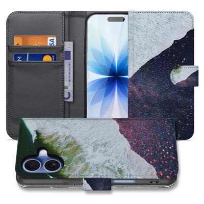 Book Case iPhone 17 Sea in Space Paars Stijl