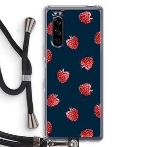 Framboosjes: Sony Xperia 5 Transparant Hoesje met koord