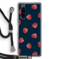Framboosjes: Sony Xperia 5 Transparant Hoesje met koord