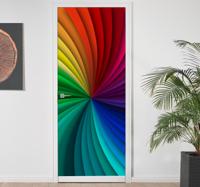 Deursticker kaleidoscoop kleuren