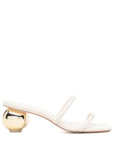 Cult Gaia mules Leora en cuir 70 mm - Blanc