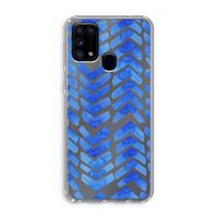 Blauwe pijlen: Samsung Galaxy M31 Transparant Hoesje