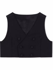 Dolce & Gabbana Kids veston à boutonnière croisée - Noir