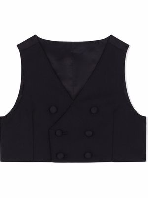 Dolce & Gabbana Kids veston à boutonnière croisée - Noir