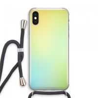 Minty mist pastel: iPhone XS Max Transparant Hoesje met koord