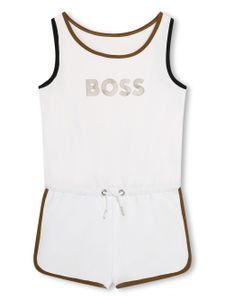 BOSS Kidswear combishort en coton à logo imprimé - Blanc