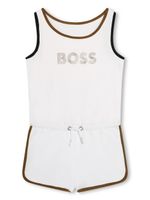 BOSS Kidswear combishort en coton à logo imprimé - Blanc