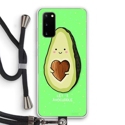 Avocuddle: Samsung Galaxy S20 Transparant Hoesje met koord