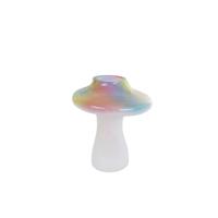 CosyDecor Beeld/vaas paddenstoel rainbow s glas