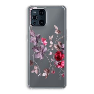 Mooie bloemen: Oppo Find X3 Transparant Hoesje