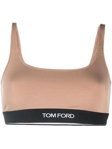 TOM FORD brassière de sport à logo imprimé - Tons neutres