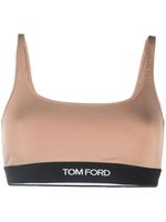 TOM FORD brassière de sport à logo imprimé - Tons neutres