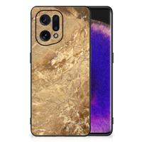 OPPO Find X5 Marmeren Print Telefoonhoesje Marmer Creme