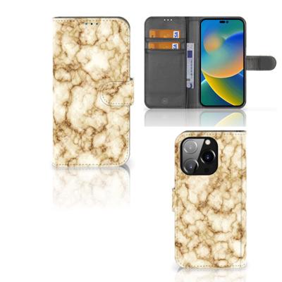 iPhone 14 Pro | Bookcase | Marmer Goud