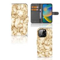 iPhone 14 Pro | Bookcase | Marmer Goud