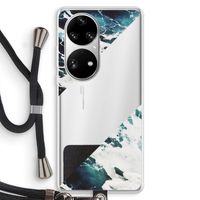 Golven: Huawei P50 Pro Transparant Hoesje met koord