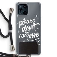 Don't call: Oppo Find X3 Pro Transparant Hoesje met koord