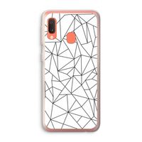 Geometrische lijnen zwart: Samsung Galaxy A20e Transparant Hoesje Geometrische lijnen zwart: Samsung Galaxy A20e Transparant Hoesje