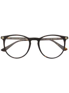 Gucci Eyewear lunettes de vue à monture façon écaille de tortue - Noir