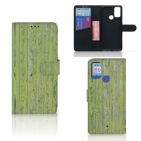 Alcatel 1S (2021) Book Style Case Green Wood