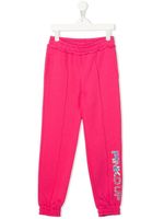 Pinko Kids pantalon de jogging à logo imprimé - Rose