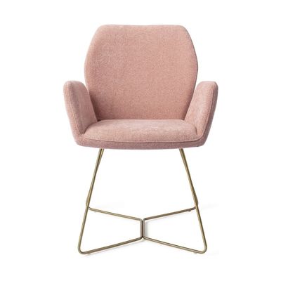 Jesper Home Misaki eetkamerstoel Anemone beehive gold