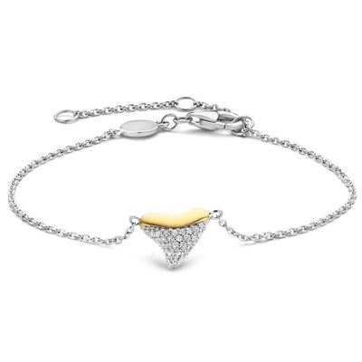 TI SENTO-Milano 2997ZY Armband zilver-zirconia goud-en zilverkleurig-wit 16-19,5 cm