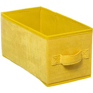 Opbergmand/kastmand - geel - 7 liter - 31 x 15 x 15 cm - Opbergboxen - Vakkenkast manden