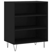 The Living Store dressoir - zwart - 57 x 35 x 70 cm - bewerkt hout en ijzer - thumbnail