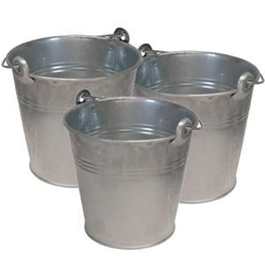 Benson Emmer / teil - 6x - van zink - met handvat - 12 liter