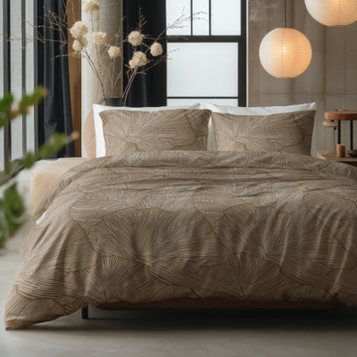 Dekbedovertrek Katoen - Amber - Lits-Jumeaux (240x220 Cm) - Bruin & Wit Katoen - Organisch - Sleeptime Pure - Dekbed-Discounter.nl Dekbedovertrek Katoen - Amber - Lits-Jumeaux (240x220 Cm) - Bruin & Wit Katoen - Organisch - Sleeptime Pure - Dekbed-Discounter.nl