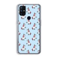 Eenhoorns overal: OnePlus Nord N10 5G Transparant Hoesje