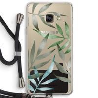 Tropical watercolor leaves: Samsung Galaxy A3 (2016) Transparant Hoesje met koord